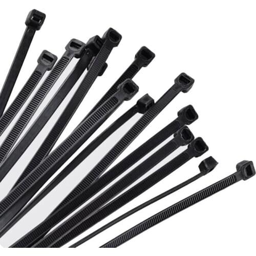 100pcs 3*60/80/100/120/150/200mm Black&White,High quality width1.9mm,Self-locking plastic nylon cable ties