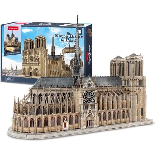 Notre Dame De Paris Model DIY 3D Puzzle 1:250 High Simulation Beautifully Panoramic Gothic Architectural Model Y