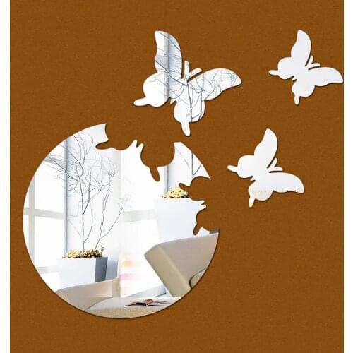 Butterfly DIY Acrylic 3D Mirror Wall Stickers Home Room Decoration WALL ART Decals Wall Decor