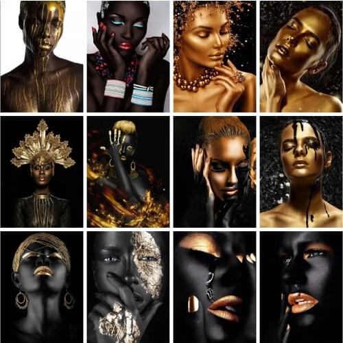 Huacan Diamond Painting Woman Model Mosaic Embroidery Portrait Cross Stitch Handmade Gift Home Decor