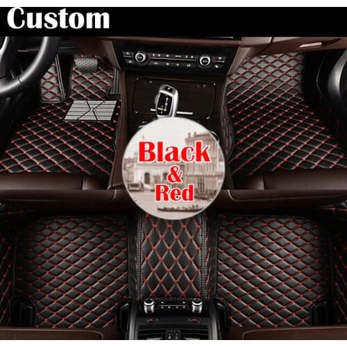 Custom Special car floor mats for Hyundai ix25 ix35 Elantra SantaFe Sonata Solaris Veloster Waterproof leather carpet liners