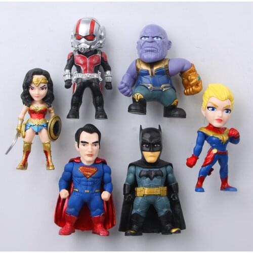 6 pcs anime action figure superhero prefect quality 3d fridge magnets kids Toys home decoration