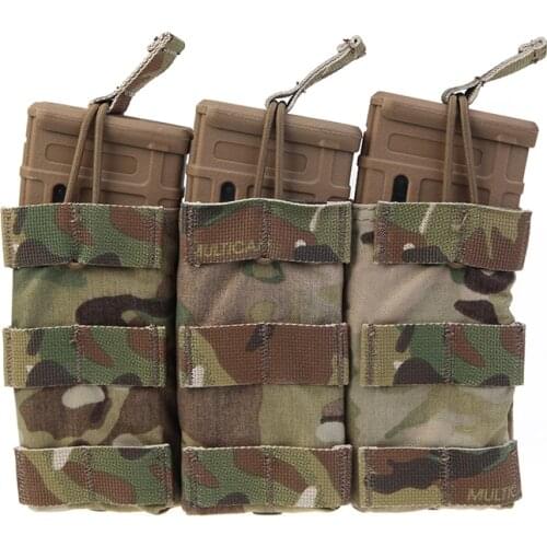Emersongear Tactical Mag Pouch 5.56 .223 Triple Magazine Pouch Modular MOLLE M4 AK AR Army Military Hunting Paintball Gear