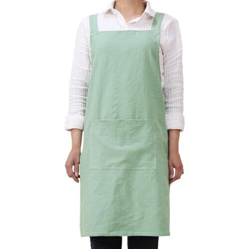 Aprons Skin-friendly Sleeveless Cotton Ladies Workwear Aprons for Cooking Women Men Apron Kitchen Apron Household Cleaning Tools