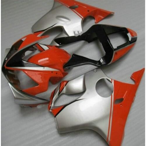 Dor-Injection Mold Fairing kit for CBR600F4I 01 02 03 silver red black CBR600 F4I CBR 600F4I 2001 2002 2003 Fairings set