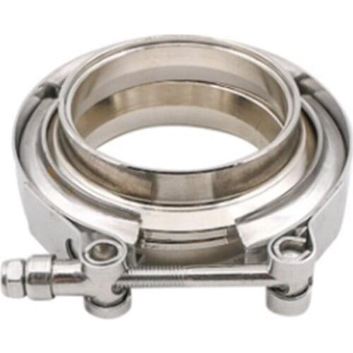 Car Modification Turbocharged Intake Exhaust Pipe Stainless Steel Clamp Iron Flat Flange Kit