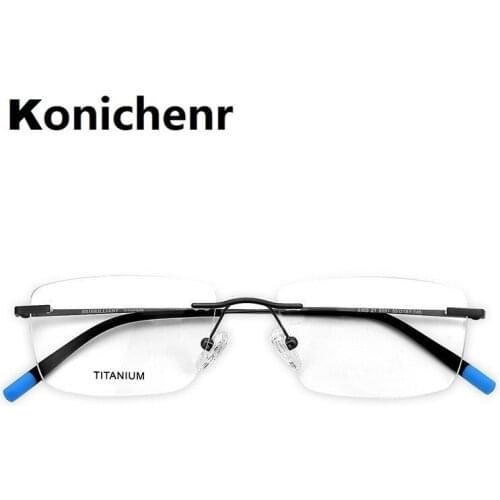 Konichenr Pure Titanium Optical Rimless Glasses Men 2021 New Prescription Eyeglasses Frame Women Myopia Frameless Eyewear