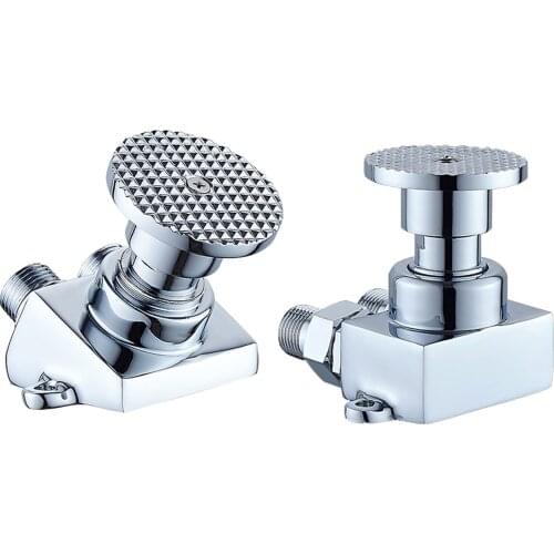 Floor Foot Pedal Control Switch Tap Valve Faucet Brass Basin Water Tap Bathroom Hospital Hotel Pedal Water Faucet