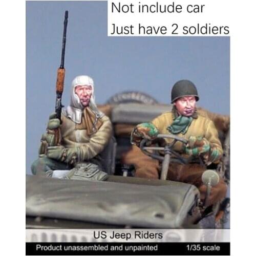 New Unassembled 1/35 US ANCIENT Riders Crew include 2 Resin Kit DIY Toys Unpainted resin model