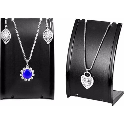 Necklace Pendant Bracelet Jewelry Display Holder Storage Rack Stand Bracket Jewelry Organizer Stand Black Plastic Earring Holder