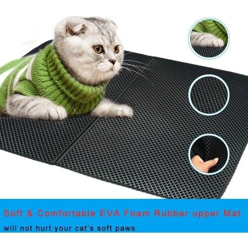 Pet Cat Litter Mat Double EVA Cat Litter Mat Household Pet Cat Litter Basin Mat Cat Nest Trapping Pet Supplies Cat Litter Box