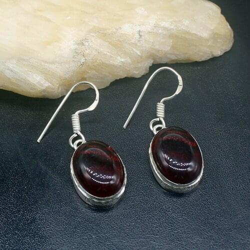 Gemstonefactory Big Promotion Single Unique 925 Silver Red Carnelian Charms Women Ladies Gifts Dangle Drop Earrings 20212485