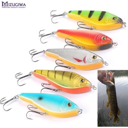 MIZUGIWA Pike Fishing Lure Jerkbait Musky Buster Jerk Big VIB Baits Mustad Hooks Slow Sinking Big Bass 120mm 50g Pesca Leurre