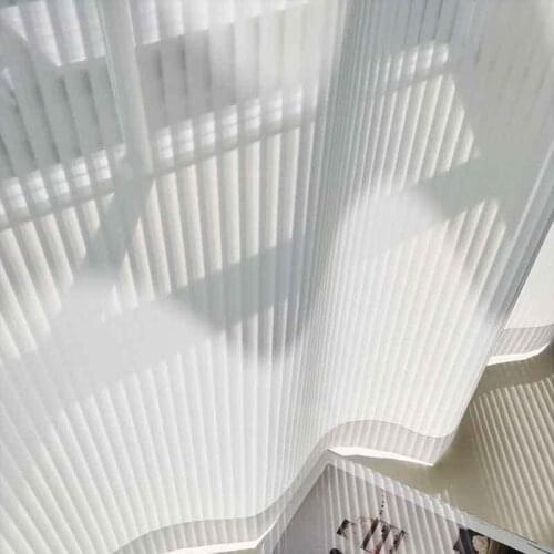 Curtains for Living Room American Simple New Vertical Blinds Tulle Striped White Gauze Chiffon Yarn Balcony Dining Room Bedroom