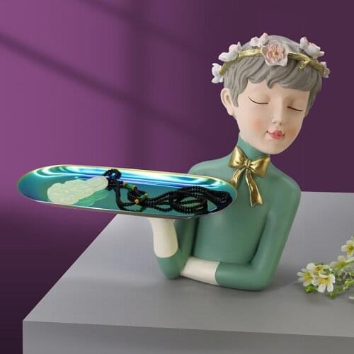 Nordic Creative Resin Style Entrance Key Jewelry Storage Decoration Fruit Tray Home Adornment Living Room Desktop Ornaments