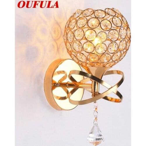 OUFULA Wall Lights Modern LED Lamps Creative Indoor Luxury Decorative For Home Aisle