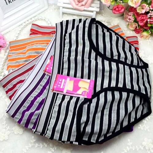 Womens Panties Striped Cozy Women Transparent Boxer Underwear Briefs Knickers wholesale trade Plus size XXXL