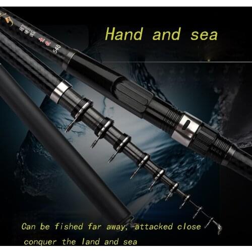 3.6M4.5M5.4M6.37.2M Carbon Fiber Fishing Rod Ultra-light And Super Hard RetraCtable Hand-sea Dual-use Throwing Rod Sea Rod F