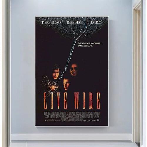 V0819 Live Wire Vintage Classic Movie Wall Silk Cloth HD Poster Art Home Decoration Gift
