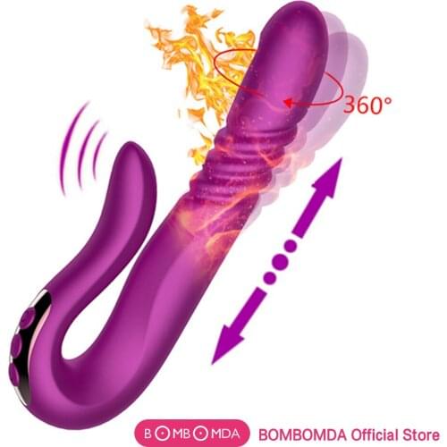 Heating Thrusting Rabbit Vibrator Waterproof Rotating Dildo Vibrator Clitoris Stimulator Female Masturbation Sex Toys for Women