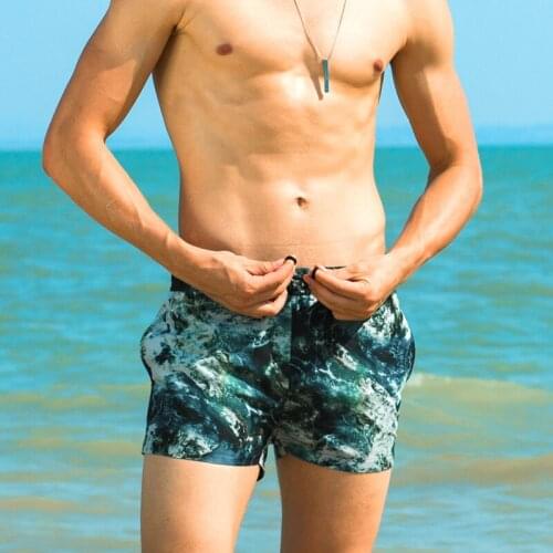 WD903 trend men beach shorts swimwear summer vacation board surfing shorts men swim trunk boxer short swimsuit bathing suits