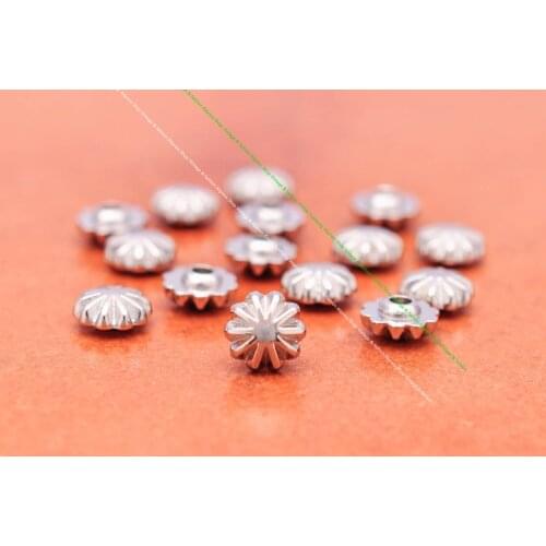 50pc 9*9mm Silver Japan Flower Nail Rivet Stud Spots Fastener Concho Rivetback For Leathercraft Belt Keychain Wallet Bag Decor