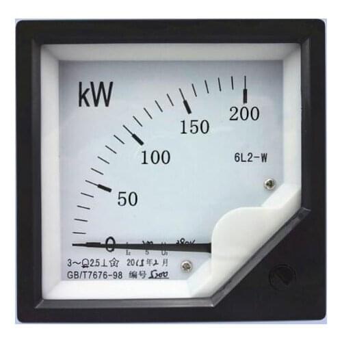 1Pcs AC 6L2 60KW 200KW 600KW 380V 5A Power Swr Watt meter Pointer Diagnostic-tool Wattmeter Electric Instrument Tester