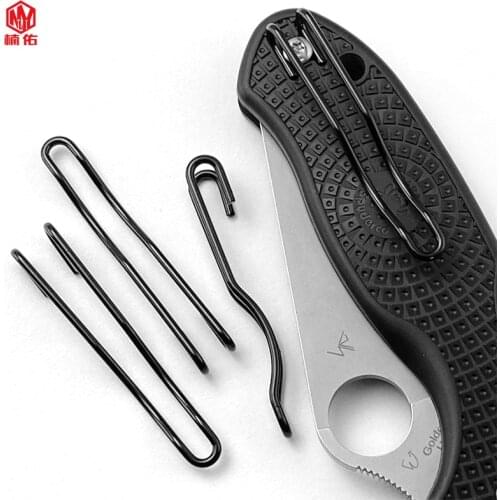 1PC Universal Stainless Steel Spider Folding Knife Back Clip Wire Back Clip Waist Clip Pocket Belt Clip