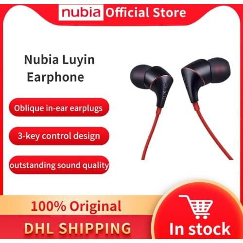 100% Original Nubia Temperament Earphone 3.5mm For Nubia Redmagic 5G / 5S Hi-Fi 3.5mm Earbuds