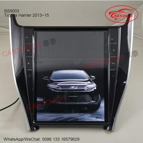 12.1 Inch Vertical IPS Screen Tesla Style Android Car GPS Multimedia Player for Toyota Harrier 2013~2015 Car Radio GPS Bluetooth
