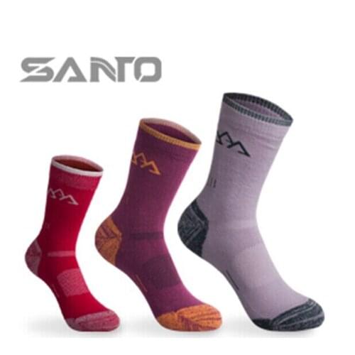 3 pairs/lot SANTO Brand Women thick outdoor hiking socks merino wool socks Winter Warm Socks s021