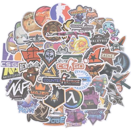 50PCS/Pack Classic Game Style Boy Waterproof Stickers Skateboard Motorcycle Guitar Laptop Luggage Car PVC Kids Graffiti Stickers