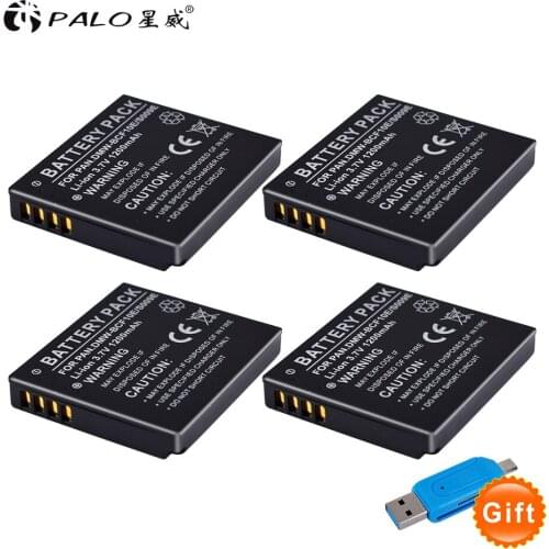 1200mAh Battery For Panasonic Lumix DMC-FX65P DMC-FX65S DMC-FP8G DMC-FP8P DMC-FX40 DMC-FP8S FX60