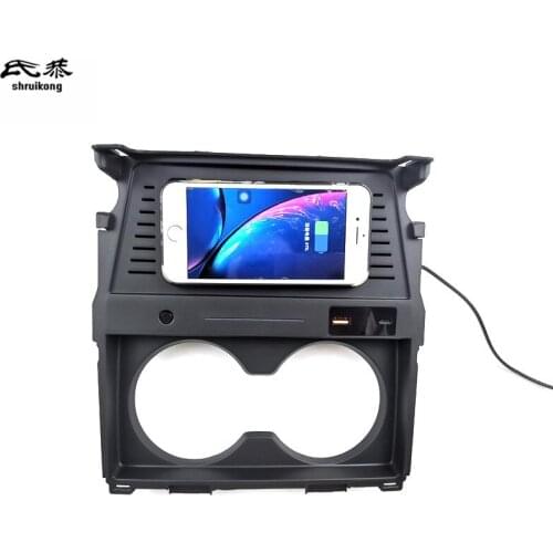 1Set 15W QI Fast Car Wireless Charger Charging Phone Holder for 2020 2021 Mazda 3 AXELA Accessories