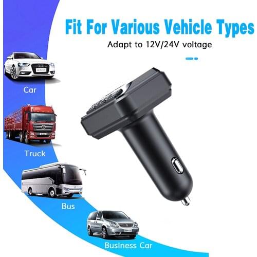Car Charger BT FM Transmitter Adapter Music Player with Hands Free Calls Dual USB Ports Auto Electrical System