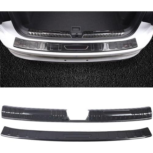 Car Accessories 2PCS Stainlesss Steel Inner &Outer Rear Bumper Protector Guard Plate Trim for Volkswagen VW Golf 8 MK8 2020 2021
