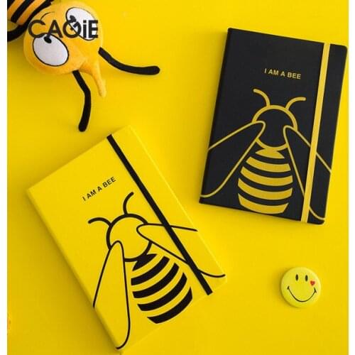 Wholesale 2pcs/set *Creative Personality A5 Strap Diary Notebook Cute Bees Notepad In Gift Box