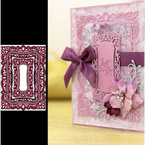 Flower frame,photo album, greeting card background Metal Cutting Dies for DIY Scrapbooking Album Paper Cards Decorative Crafts