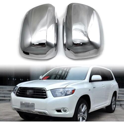 For 2001 2002 2003 2004 2005 2006 2007 Toyota Highlander ABS Chrome Side Rearview Mirror Cover Car Accessories