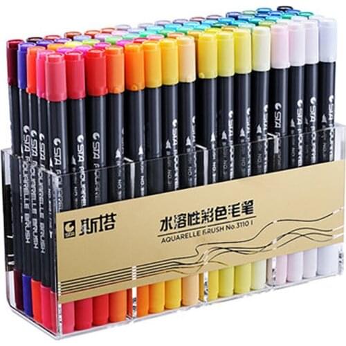 12/24/36/48/80PCS Dual Headed Liquid-ink DIY Graffiti Water-soluble colored pencils Erasable Color marker Stationery Supplies