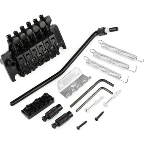 Electric Guitar Tremolo Bridge Assembly Double System Parts 2 Point St Strat Style Guitar Tremolo Bridge Locking System