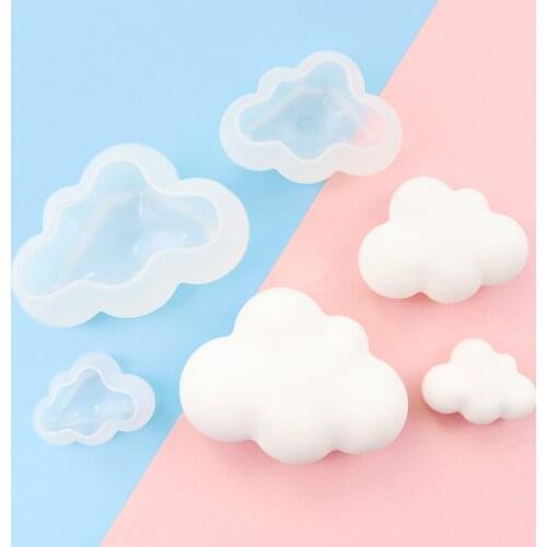 3Pcs/set Clouds Shape Candle Mold Silicone Molds Cute Jewelry Soap Making Mold Handcraft Ornaments Making Tool Creative DIY Mold