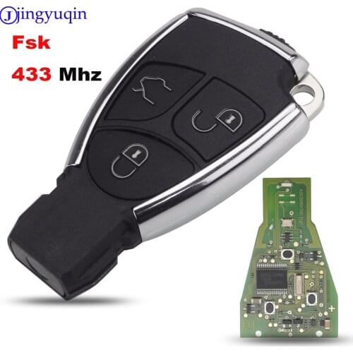 Jingyuqin Remote With Chip FSK 433MHZ 3 Buttons Smart Key For Mercedes-Benz B C E ML S CLK CL Vito 639 With Blade