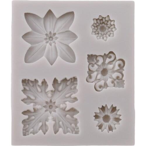 Five Flowers Shaped 3D Creative Silicone Cake Molds Chocolate Fondant Candy Cake Tools DIY Decoration Tools