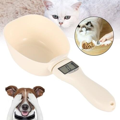 Pet Food Scale Electronic Measuring Tool For Dog Cat Feeding Bowl Measuring Spoon Kitchen Scale Digital Display 800g