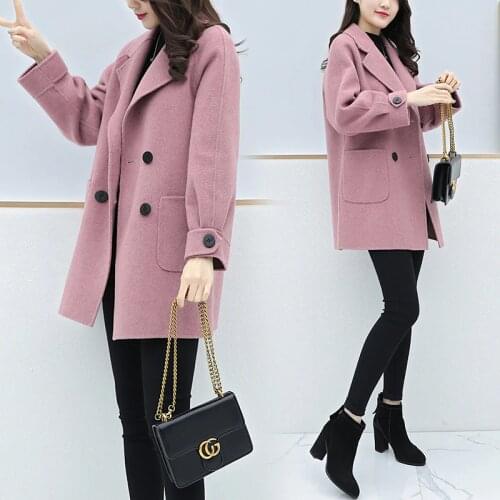 Notched Minimalist Quilted Thick Woolen Blazer Suit Jacket New Autumn Winter New Tops Women Blazers Loose Casual Overcoat s940