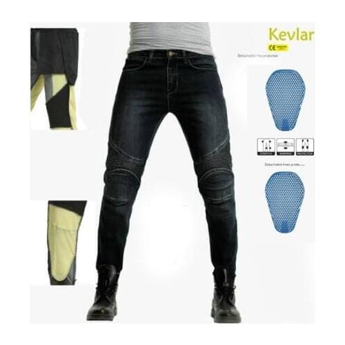 Motorcycle pants New velvet jeans motorcycle riding wear-resistant anti-fall belt protector motorcycle pants