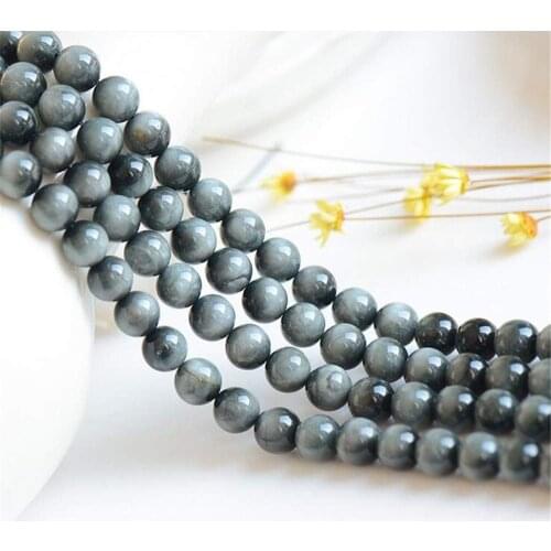Joanlyn Grade AAA Natural Hawks Eye Beads Eagles Eye Beads NOT Dyed 6mm 8mm Smooth Polished Round 15 Inch Strand EH03