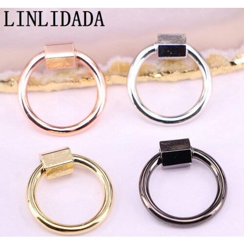 New 10Pcs, 19*21mm, Round Shape Screw Clasp, Gold/Silver/Rose Gold/Gunmetal Carabiner Clasp