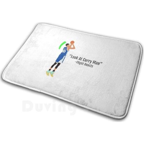 Look At Curry Man L Flight Reacts Green Light Carpet Mat Rug Cushion Soft Green Light 2k20 2k 2k21 Curry 30 Dutt